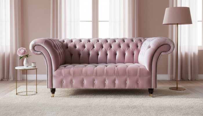 Chesterfield two-seater 2-seat couch upholstered seat sofa couch design