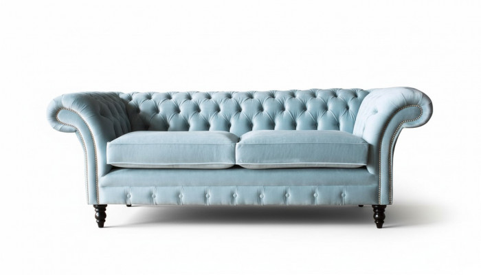 Chesterfield 3-seater upholstered couch sofa, textile, modern style, fabric new