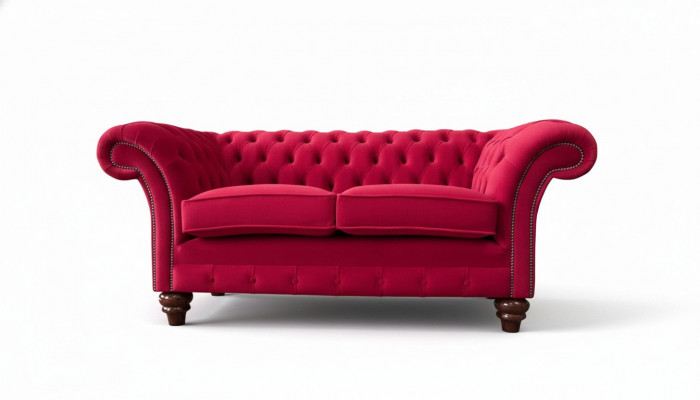 Modern Design Textile Sofa 2-Seater Couch Upholstery Luxury Sofas Chesterfield