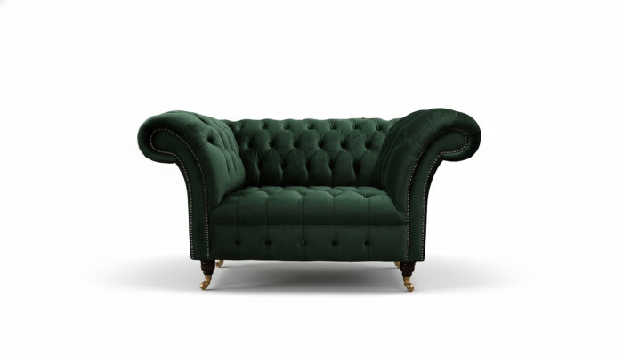 Armchair Design Relax Green Textile Living Room Upholstery Chair Luxury Single Seater