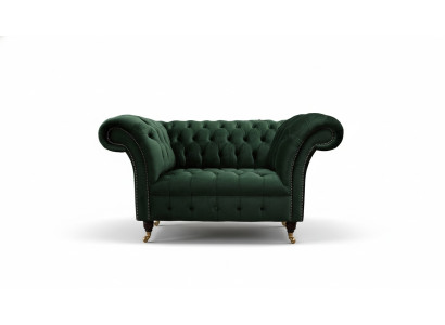 Armchair Design Relax Green Textile Living Room Upholstery Chair Luxury Single Seater