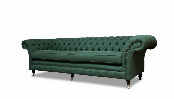 Sofa 4 Seater Green Living Room Modern Design Upholstery Fabric Luxury