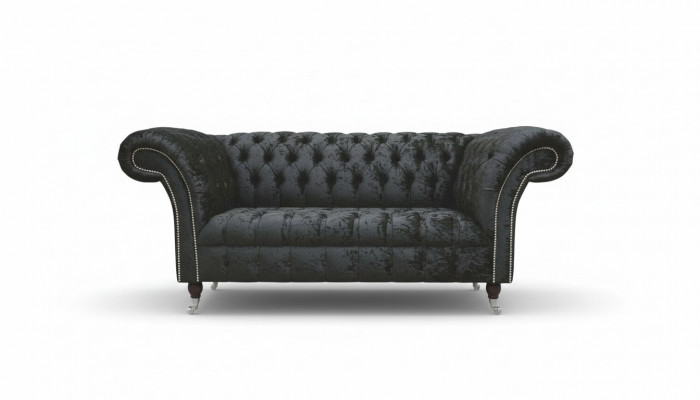 English Chesterfield office furniture set sofa couch 2 seat black