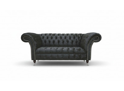 English Chesterfield office furniture set sofa couch 2 seat black