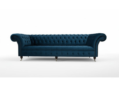 Design sofa Chesterfield upholstery modern textile fabric 4-seater sleeper