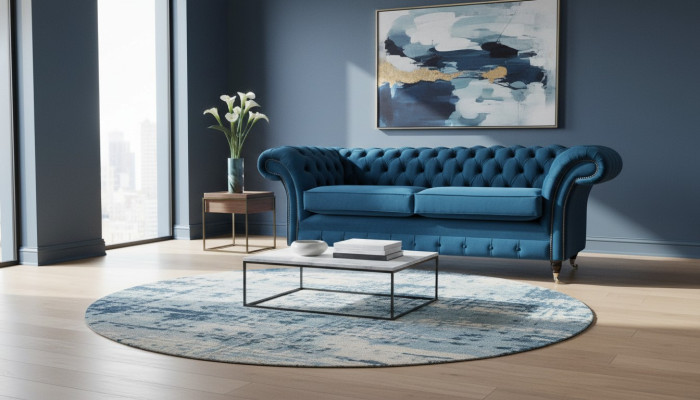 Luxury Upholstered Sofa Three-Seater Couch Living Room Seat Cushion Sofas New