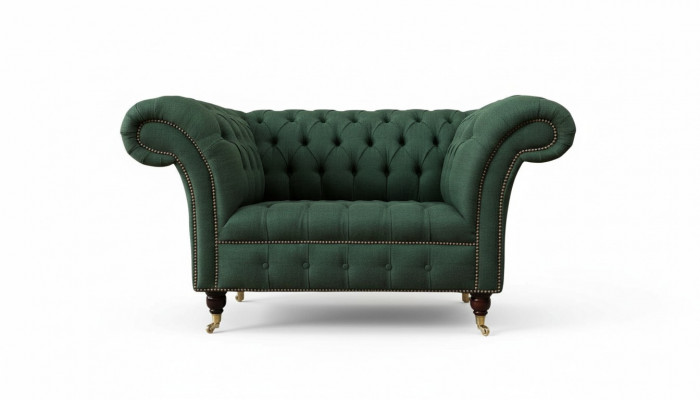 Green armchair sofa couch upholstery luxury classic textile couches new