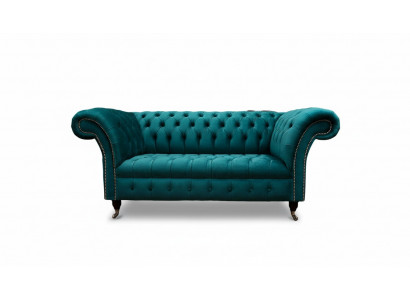 Sofa 2-seater design sofas upholstered couches textile Chesterfield seat
