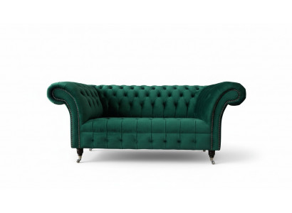 Chesterfield two-seater sofa 2-seater design sofas upholstery modern seat fabric