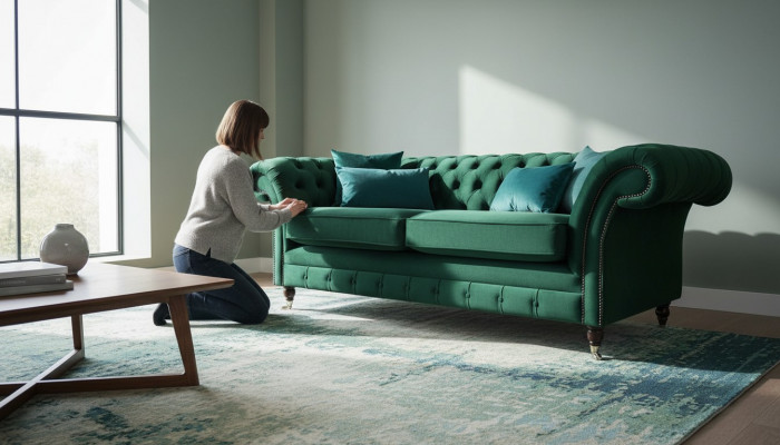 Chesterfield Couch Sofa Upholstery 3-Seater Sofa Couch Green New