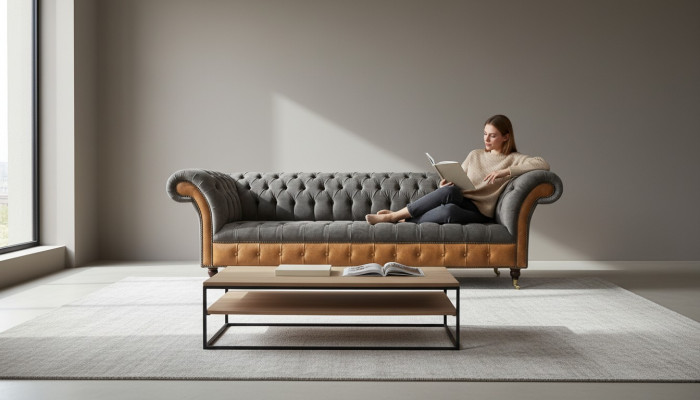 Sofa 4-seater Chesterfield luxury couch big couches upholstery 300cm design
