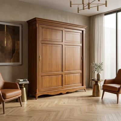 Solid wood wardrobe wooden cabinet wardrobe bedroom furniture Italy new