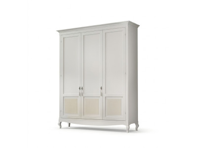 Wardrobe Bedroom Wood Classic Design Furniture White Cabinets