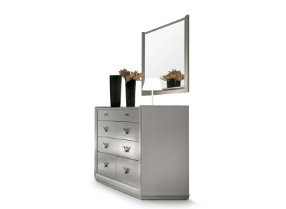 Commode mirror cabinet shelf console furniture wooden cabinet Italy set 2-piece.