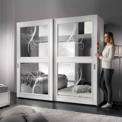 Bedroom furniture Italy wood cabinet solid wood wardrobe white new