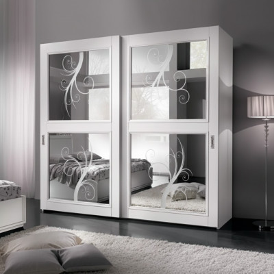 Bedroom furniture Italy wood cabinet solid wood wardrobe white new