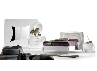 Luxury bedroom sets bed 2x nightstands design dresser furniture 6-piece