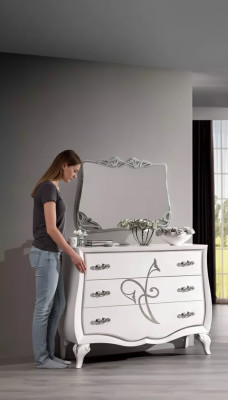 Sideboard chest designer luxury cabinets wood white dressers modern new