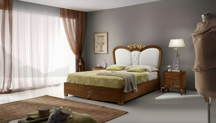 Bedroom Set Bed + 2x Nightstands Beds Italian Furniture 3-piece set.