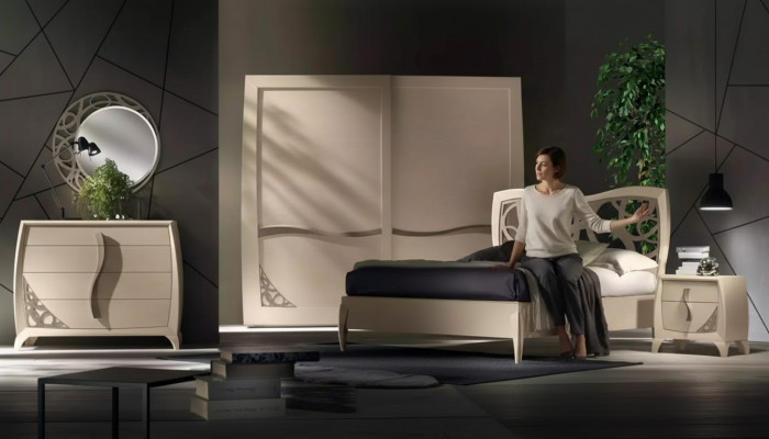 Complete Bedroom Set Design Modern Luxury Bed 2x Nightstands 6 pcs New