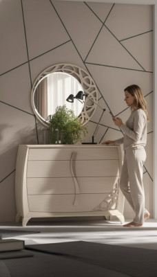 Set Chest of Drawers Mirror Designer Luxury Console Dressers Furniture Wood Beige