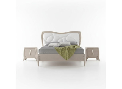 Design bed, 2x nightstands, 3-piece bedroom luxury complete set
