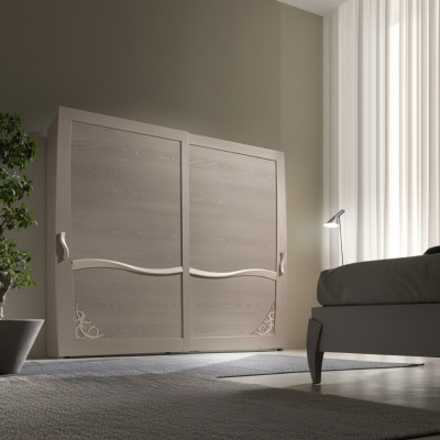 Luxury wardrobe Italian furniture bedroom cabinet solid wood