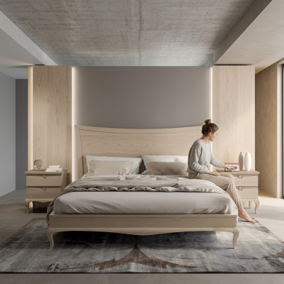 Design Furniture Modern Luxury Bed 2x Nightstand Bedroom Set 3pcs. New