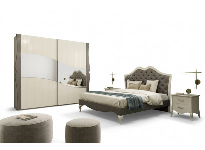 Design beds, bedroom bed, 2x nightstands, modern luxury furniture 3-piece set