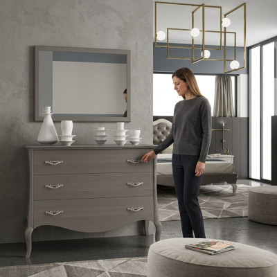 Dresser Mirror Dressers Wardrobe Luxury Shelf Furniture Group New Set 2-piece.