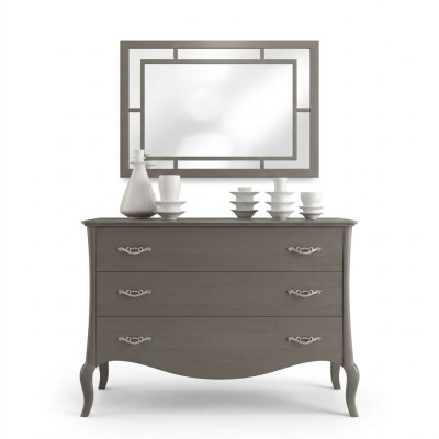 Dresser Mirror Dressers Wardrobe Luxury Shelf Furniture Group New Set 2-piece.