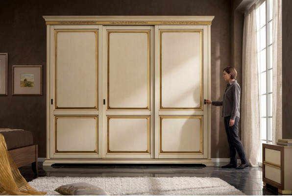 Wardrobe wooden cabinet bedroom furniture design cabinets beige