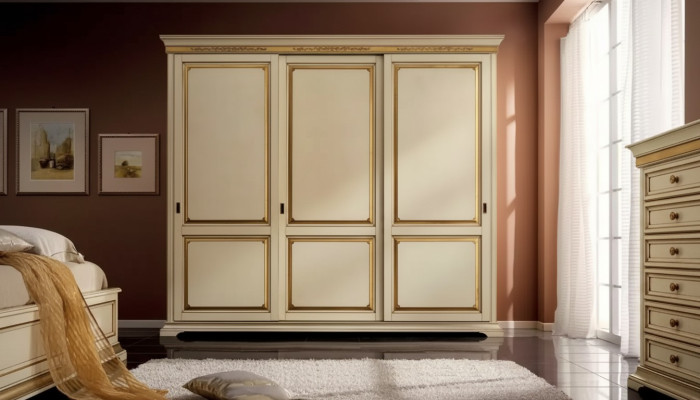 Wardrobe wooden cabinet bedroom furniture design cabinets beige
