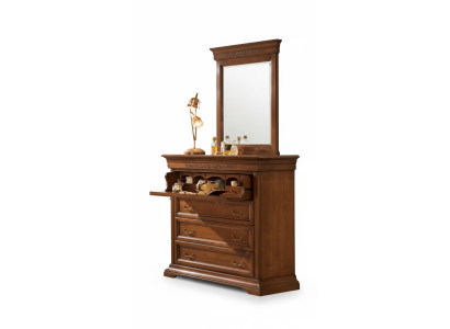 Dresser with mirror wood design 2-piece. Bedroom suite sideboard