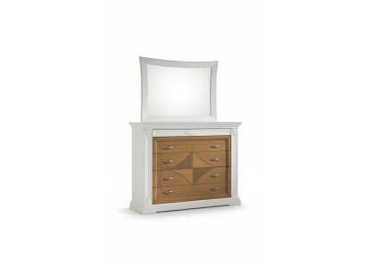 Dresser with mirror sideboards wooden dressers furniture 2-piece white Italy