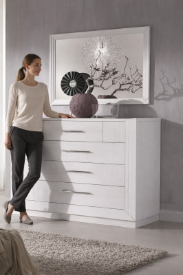 Modern sideboard 2-piece set style, modern sideboard, mirror, Italian furniture