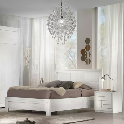 Design bedroom 3-piece set. Bed, 2 bedside tables, modern luxury furniture set, new