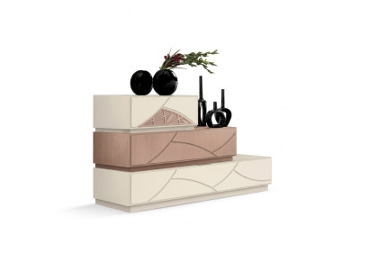 Italian furniture design chest of drawers modern beige luxury wood furniture new