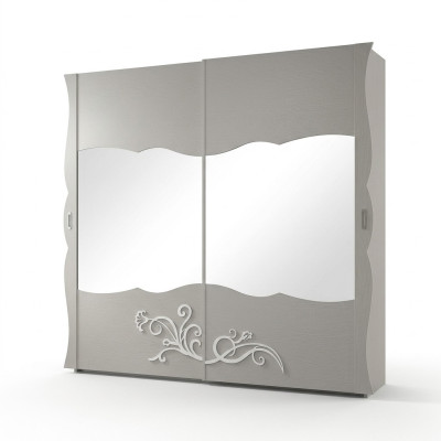 Wardrobe cupboard luxury furniture wood for bedroom grey modern