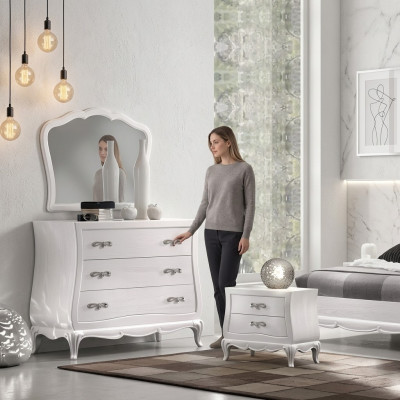Dresser with mirror wood dressers modern furniture bedroom white new