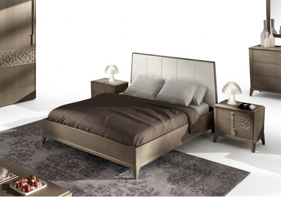 Design bedroom sets bed 2x nightstands classic luxury furniture