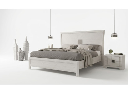 Bed 2x Nightstands 3-piece Bedroom Set Design Modern Luxury Furniture