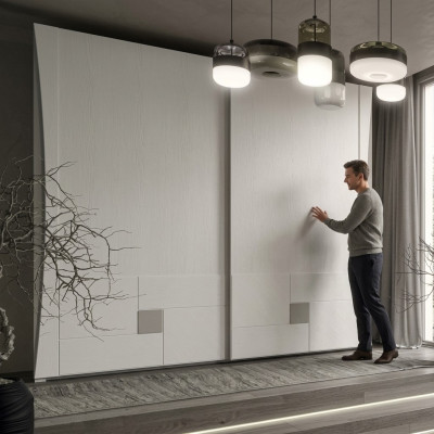 Wardrobe Wood Bedroom Furniture Design Cabinets White Italy New