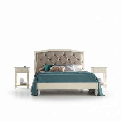 Bed 2x Nightstands 3-piece Bedroom Set Design Modern Luxury Group