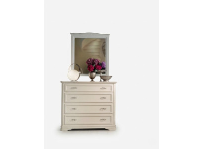 Dresser with Mirror Wood Dressers Furniture Modern Cabinet Beige 2 pcs. New