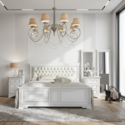 Complete bedroom set bed 2x nightstands 3 pcs. designer luxury