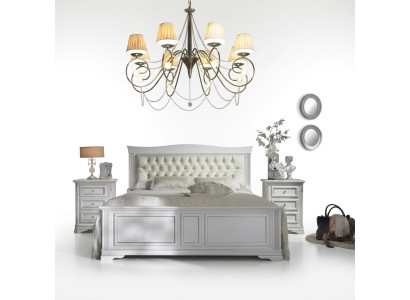 Complete bedroom set bed 2x nightstands 3 pcs. designer luxury