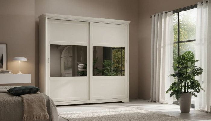 Wardrobe sliding doors cupboard furniture cabinets bedroom wood new
