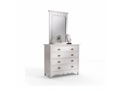 Wood Italian Designer Furniture 2-piece Set Furniture Style Luxury Dresser with Mirror