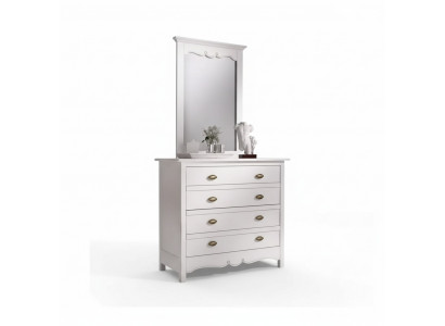 Wood Italian Designer Furniture 2-piece Set Furniture Style Luxury Dresser with Mirror